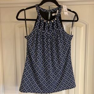 White House Black Market Navy sleeveless blouse